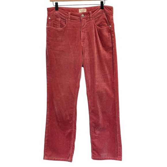 Pilcro The Yaya Mid-Rise Corduroy Crop Jeans, Color Pink/Rose, Anthropologie, 31 - Picture 2 of 16